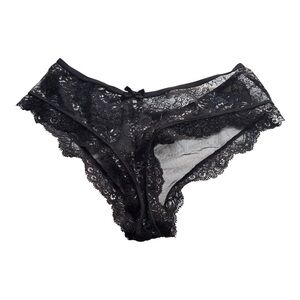 Victoria’s Secret very cheeky black lace sheer panties size S